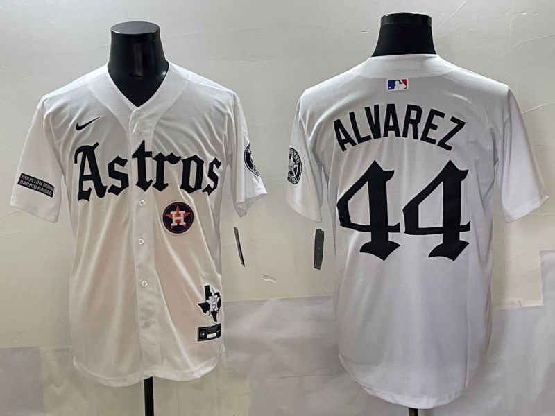 Men 2025 Houston Astros #44 Alvarez White Five generations Joint Name Nike MLB Jersey style 12->houston astros->MLB Jersey
